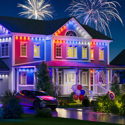 Wandmontierte Outdoor-Smart Eave-Leuchten RGBIC CCT-Beleuchtung mit CRI und PC ABS-Gehäuse