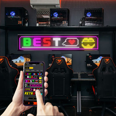 3500 Nits Helligkeit LED Flexible Bildschirm mit 16*144 Pixel Größe Matrix Panel APP Steuerung / Fernbedienung / Bluetooth